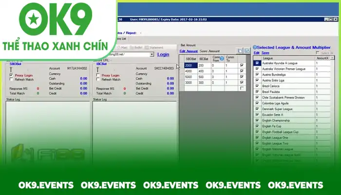 Giao diện của phần mềm Superbet Pro hack bóng đá ảo chính xác nhất